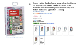 Fischer 535971 DUOPOWER Assortimentsdoos pluggen voor €12,79 bij Amazon
