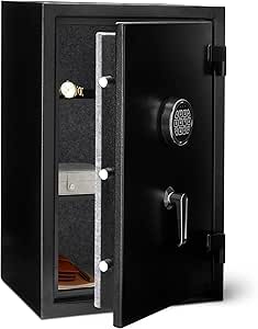 Amazon Basics Fire Resistant Security Safe with Programmable Electronic Keypad, 60 l,