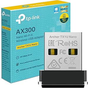 TP-Link Archer TX1U Nano Adaptador WiFi USB, AX300, 300 Mbps, WiFi 6 por 7.99€