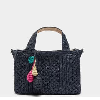 Bolso de mano estilo tote convertible a bandolera efecto rafia por 12.99€