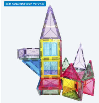 Playland Grote bouwset met magnetische tegels voor €14,99 bij de Aldi