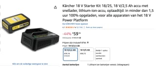 Kärcher Starter Kit Battery Power 18/25 voor €59,16 bij Amazon