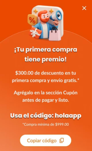 Cupón Chedraui: $300 de descuento en 1era compra y envío gratis