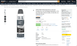 Desodorante Dove Men+Care Invisible Dry por $54 | Oferta Amazon