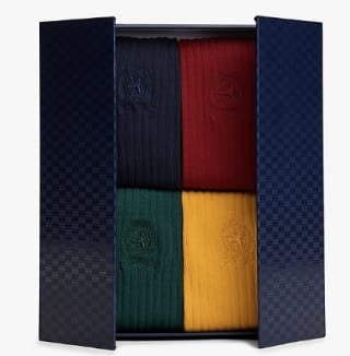 Cadeaubox met 4 paar sokken met TH-embleem voor €17 bij Tommy Hifiger