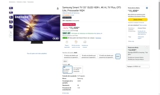 Samsung Smart TV 55" OLED 4K por $13,175 | Amazon (Banorte o Banamex)