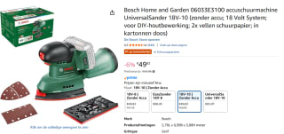 Bosch Home and Garden accuschuurmachine voor €49,82 bij Amazon