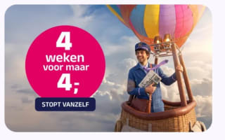 4 weken de krant voor €4 bij Kiosk