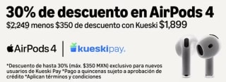 Apple AirPods 4 por $1,899 en Amazon con Kueski