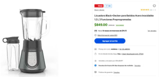 Licuadora Black+Decker BL15162MDLA 1000W por $849 | Walmart