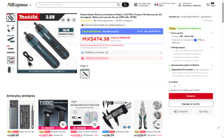 Destornillador Makita Inalámbrico por $546 | AliExpress