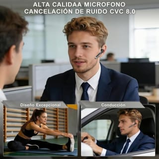 Xoruezls Auricular Bluetooth Mono Estuche Carga 500mAh por 10,49€