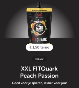 €1,50 cashback op XXL Fitquark via Tikkie
