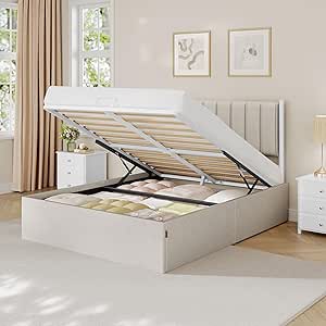 VASAGLE Double Bed Frame - Cappuccino | Grey - King (£123.24), Double (£139.99)