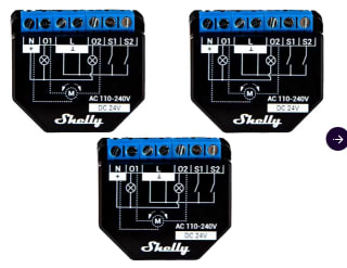 3 stuks Shelly Plus 2PM Smart Home dubbele relaisschakelaar voor €39,95 bij Ibood
