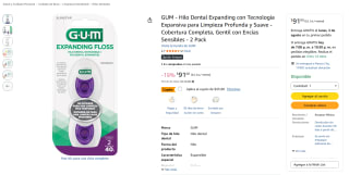 Hilo Dental GUM Expanding Tecnología Avanzada por $55 | Amazon