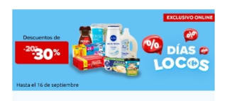 -30%y -20% Dìas Locos en Carrefour.