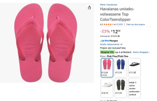 Havaianas Top teenslippers voor €12 bij Amazon