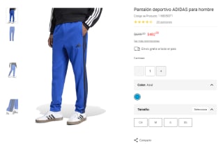 Pantalón Deportivo ADIDAS por $482 | Liverpool