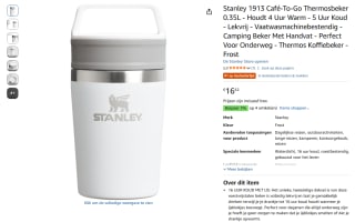 Stanley 1913 Café-To-Go Thermosbeker 0.35L voor €16,62 bij Amazon