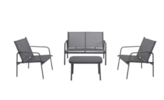 Kallia Conjunto de jardín de metal gris oscuro por 75€