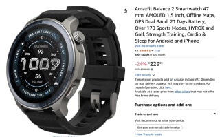 Amazfit Balance 2 Zilver voor €229 bij Amazon