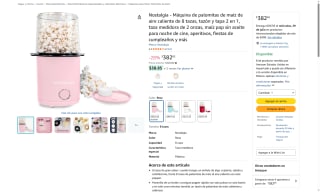 Máquina de Palomitas Nostalgia 8 Tazas por $303 | Oferta Amazon
