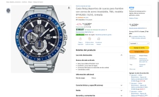 Reloj Casio Edifice EFV620D-1A2V por $1621 | Oferta Amazon