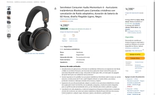 Audífonos Sennheiser Momentum 4 Bluetooth 42mm ANC por $4,390 | Amazon