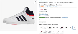 adidas Sportswear Hoops 3.0 Mid Classic Vintage Schoenen voor €34,99 bij Amazon
