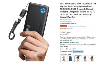 INIU Power Bank, 45W 10000mAh voor €12,20 bij Amazon