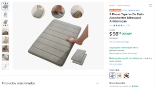 Tapetes de baño 60x40cm por $99 | Mercado Libre