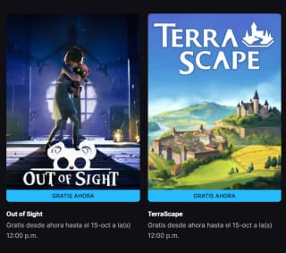 TerraScape y Out of Sight Gratis en Epic Games