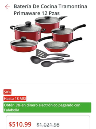 Batería de Cocina Tramontina Primaware 12pzas por $511 | CityClub