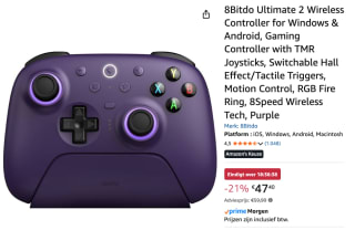 8Bitdo Ultimate 2 Wireless Gampad voor €47,40 bij Amazon