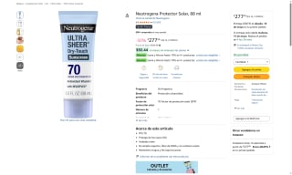 Protector Solar Neutrogena 88ml por $277 | Oferta Amazon
