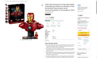 LEGO Marvel Busto de Iron Man MK4 por $1,083 | Oferta Amazon