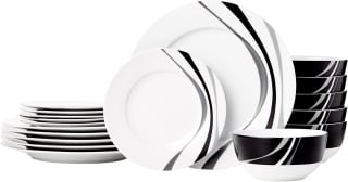 Amazon Basics Vajilla de 18 Unidad, Ramas, 6 servicios por 25€ 3 modelos diferentes