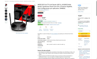 Router WiFi 6 AX3000 MR80X por $638 | Oferta Amazon