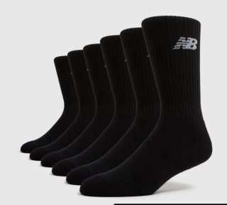 New Balance 6-Pack Crew Socks zwart voor €15,00 bij JD Sports