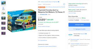 Set Playmobil Scooby-Doo! por $690 | Oferta Mercado Libre