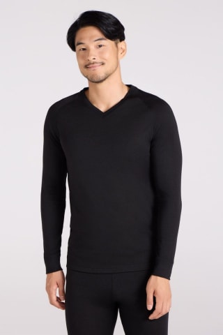 Men's Mountain Warehouse Talus Thermal Base Layer Top | Black / Grey / Navy | Sizes
