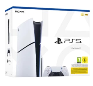 Consola PS5 slim blanca edición 1TB chasis E versión con lector + 1 mando por 395,86€