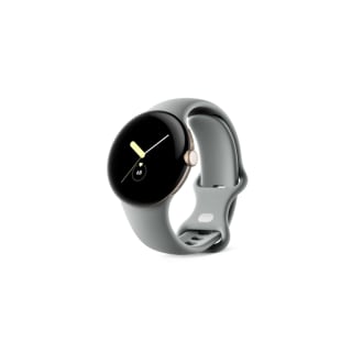 Google Pixel Watch 1 41mm Champagne Gold Stainless Steel Case with Hazel Active Band