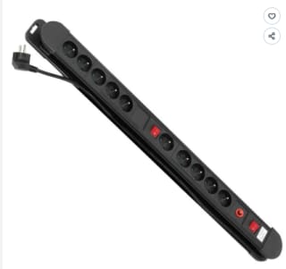 Bloc multiprise MACLEAN ENERGY - MCE10 - 10 prises 1,5 m de câble à 22,98€
