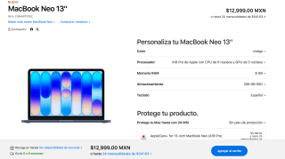 MacBook Neo 13" A18 Pro 8GB 256GB por $9,750 | MacStore (Santander)