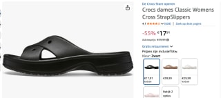 Crocs Cross Strap slippers voor €17,91 bij Amazon