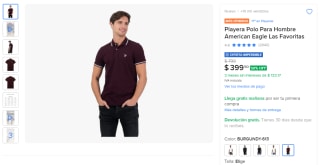 Playera polo hombre American Eagle por $400 en Mercado Libre