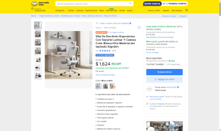 Silla de Escritorio Ergonómica por $1,624 | Mercado Libre