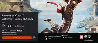 Assassin's Creed Odyssey Gold Edition por $37 | PlayStation Turquía